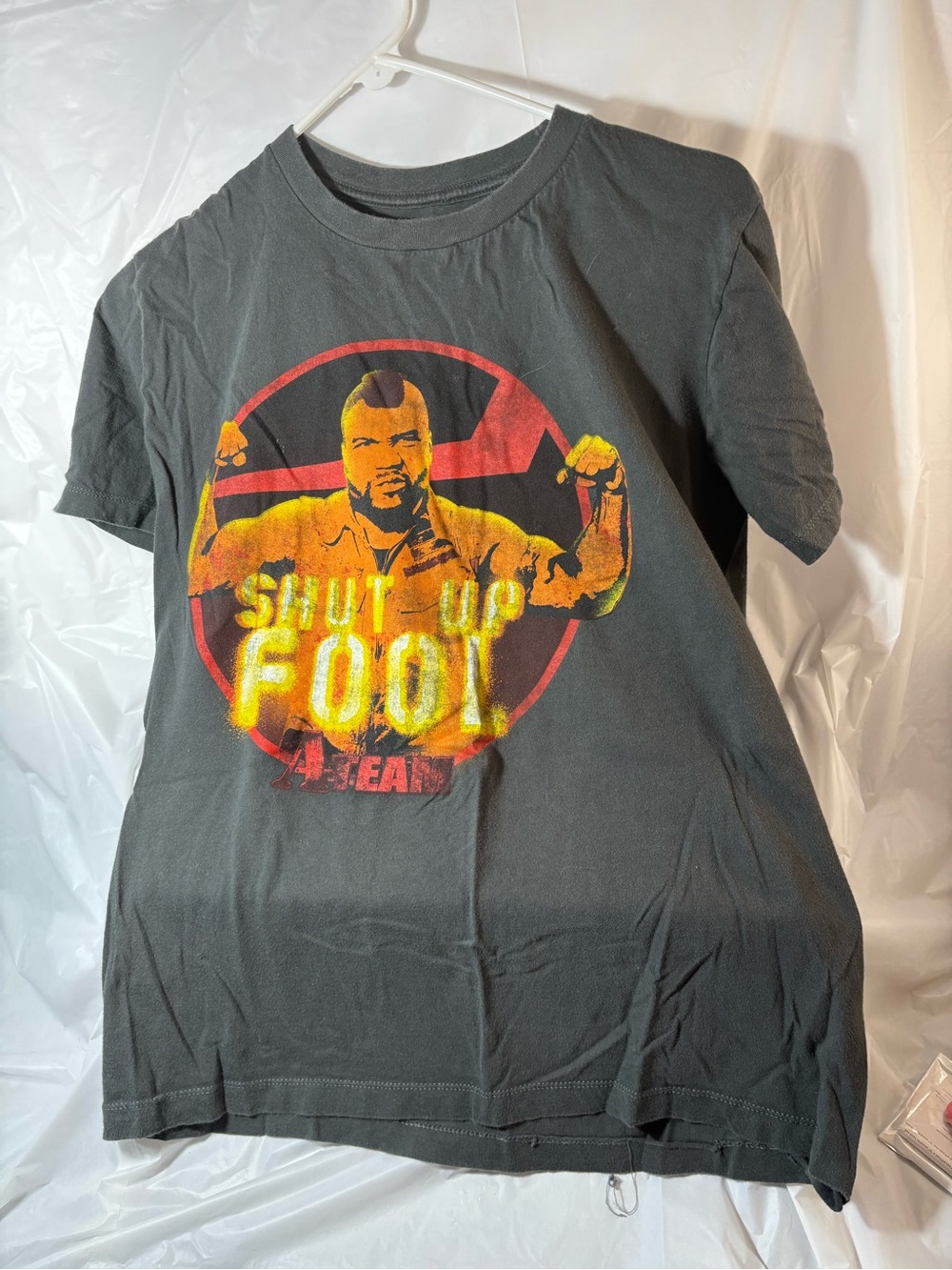Men's Black Graphic Tee with Yellow & Red Print